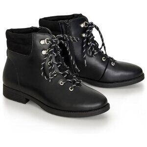 AVENUE Women's Cloudwalkers Wide Fit Helga Hiker Boot Fashion Size 7 W BLACK